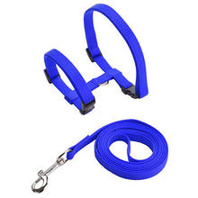 Load image into Gallery viewer, Pet Cat Harness &amp; Leash Adjustable Cat Harness Breakaway Nylon Strap Collar with Leash Leads for Kitten Puppy Small Dogs Walking
